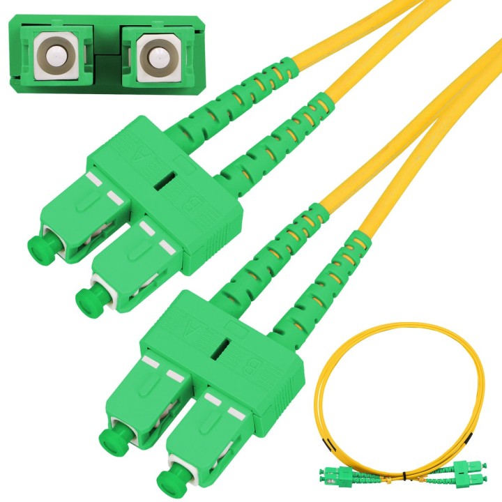Patchcord Extralink SC/APC-SC/APC, Duplex, G657A, 1m, 3mm