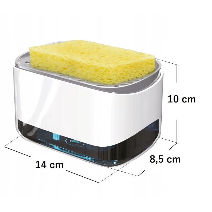 Kuchenny Dozownik Płynu Do Naczyń Detergentów Mydła Biały Ikonka KX3005