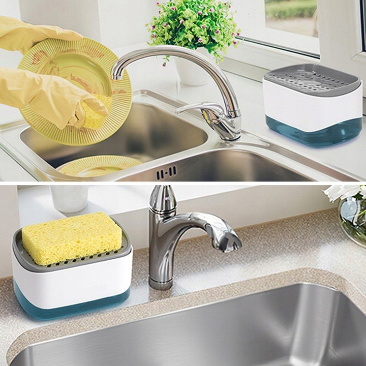 Kuchenny Dozownik Płynu Do Naczyń Detergentów Mydła Biały Ikonka KX3005