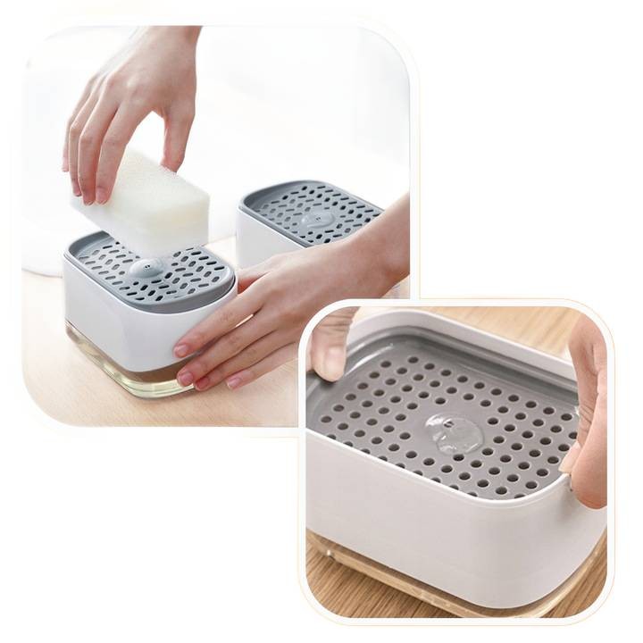 Kuchenny Dozownik Płynu Do Naczyń Detergentów Mydła Biały Ikonka KX3005