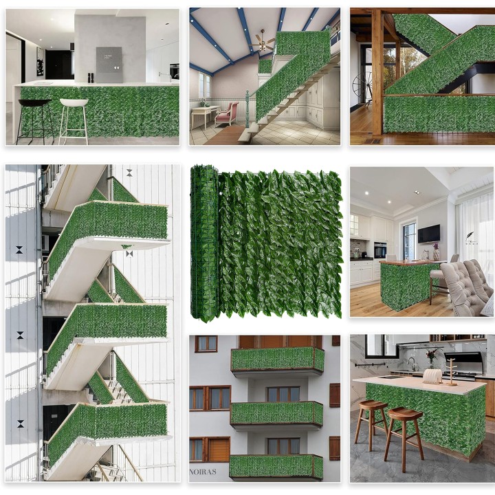 Sztuczny żywopłot z liści róży Heckermann 50x500 cm Model 2