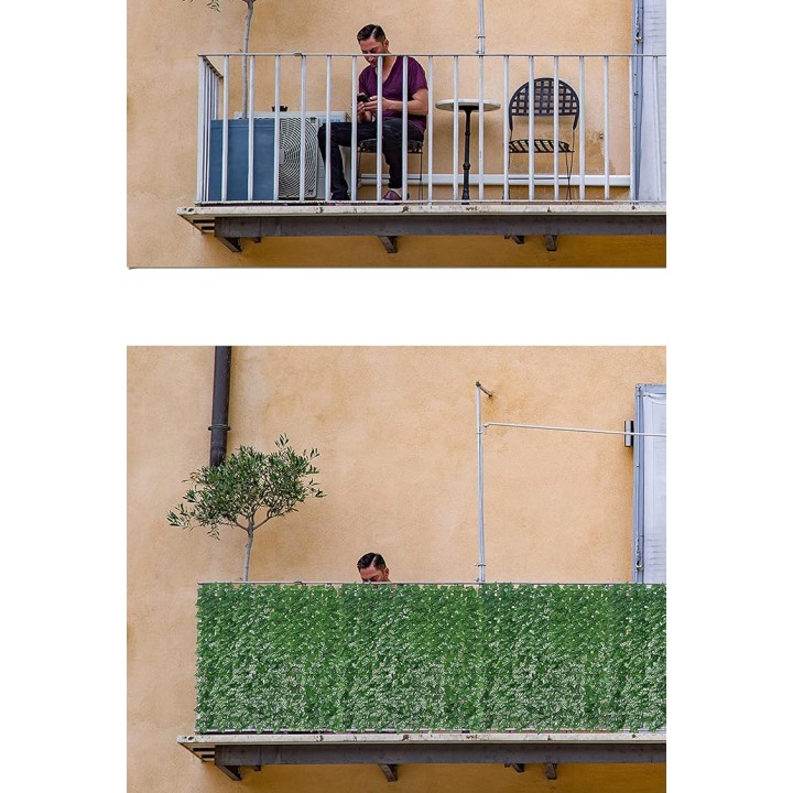 Sztuczny żywopłot z liści róży Heckermann 50x500 cm Model 2