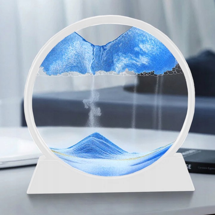 Klepsydra Z Ruchomym Piaskiem 3D Ozdobna Dekoracyjna Biała Ikonka KX3004