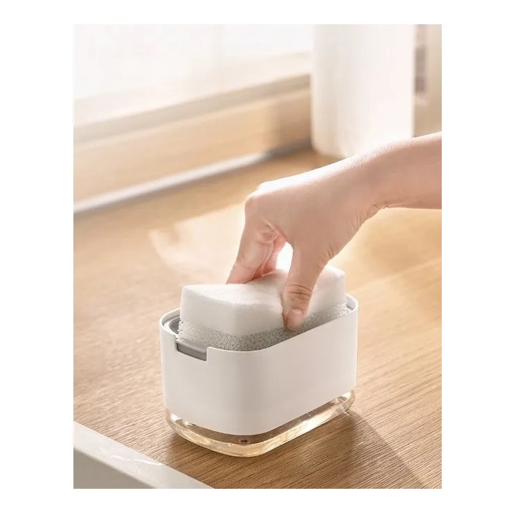 Kuchenny Dozownik Płynu Do Naczyń Detergentów Mydła Biały Ikonka KX3005