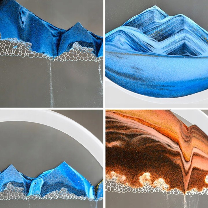 Klepsydra Z Ruchomym Piaskiem 3D Ozdobna Dekoracyjna Biała Ikonka KX3004