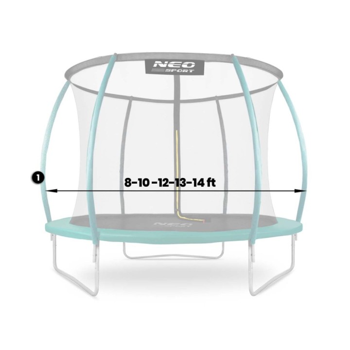Słup dolny do trampoliny C 8-14 ft w kolorze zielonym Neo-Sport