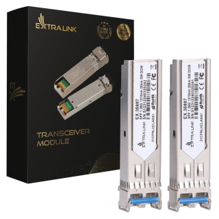 Moduł SFP Extralink 1,25G 2-pak, 1,25Gbps, LC/UPC, 20km, jedno trybowe