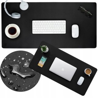 Elegancka Podkładka Na Biurko Pod Mysz i Klawiaturę Czarna 100 x 50 cm Mata Ochronna