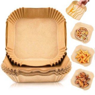 50 x Wkładki Papirowe do Frytkownicy Beztłuszczowej 16x16cm