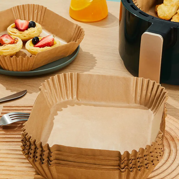 50 x Wkładki Papirowe do Frytkownicy Beztłuszczowej 16x16cm