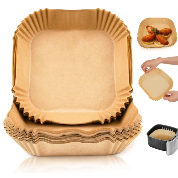 50 x Wkładki Papirowe do Frytkownicy Beztłuszczowej 16x16cm