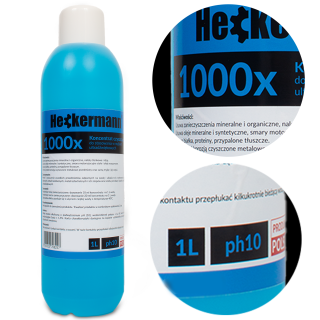 Ultra-Czysty Płyn do Myjek Ultradźwiękowych HECKERMANN pH10 1L