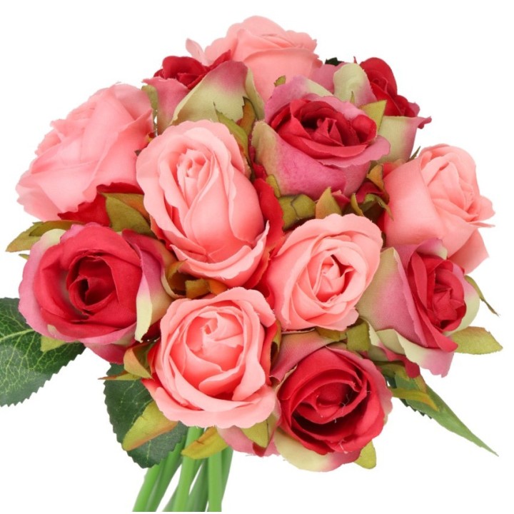 Sztuczne Róże Silikonowe - Kwiaty Gumowe do Dekoracji wnętrz