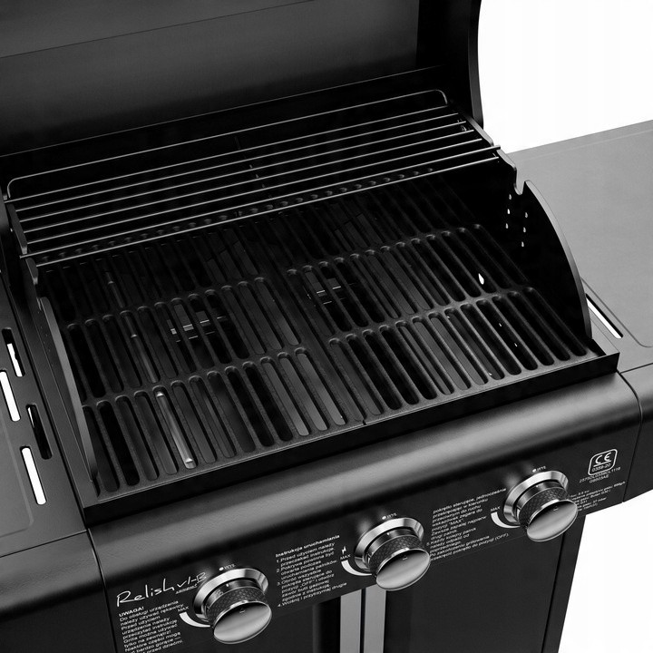 Zestaw 2 x Ruszt Żeliwny Do Grilla Gazowego Silver 35x40.2cm i 29.5x40.2cm