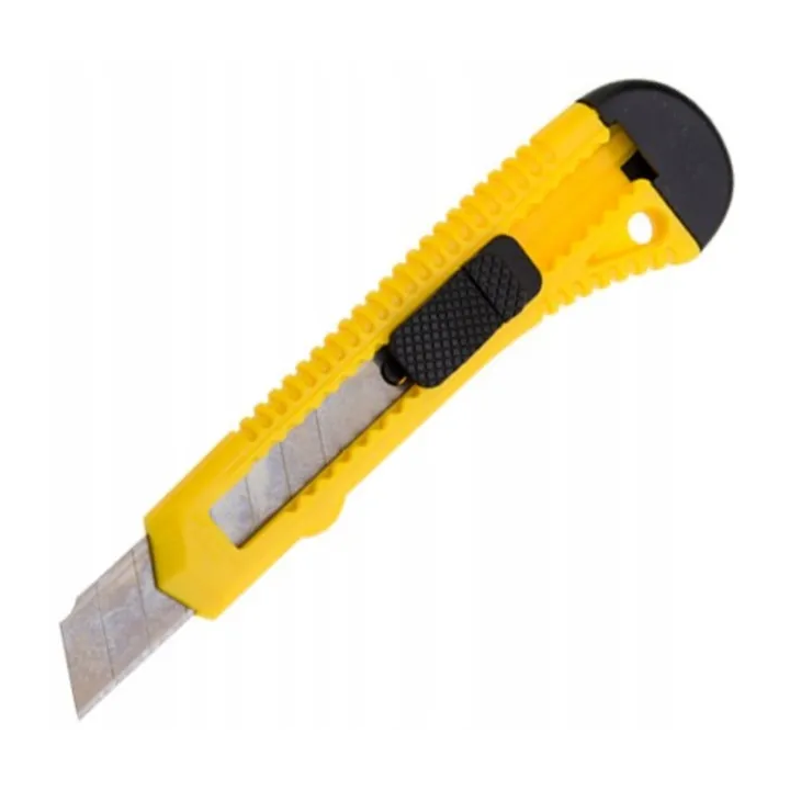 Nóż z łamanym ostrzem Gertu 18 mm żółty niezawodny