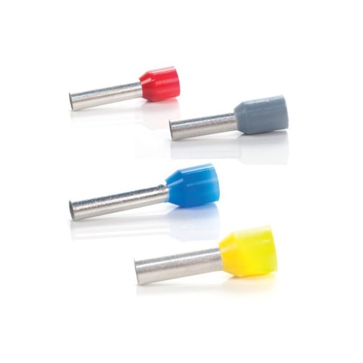 Tulejka izolowana 4mm2 szary (100szt.)