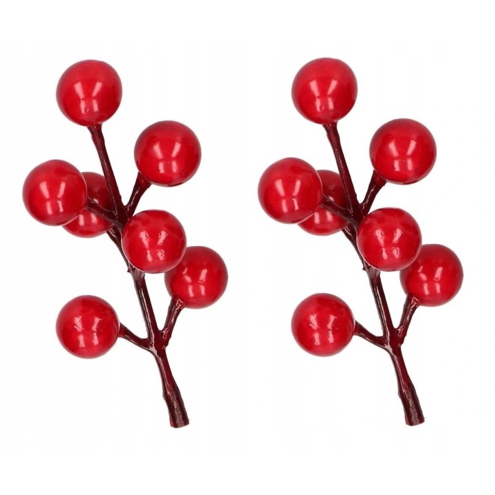 Gałązki dekoracyjne Głóg Jarzębina 2 szt. do stroików i kompozycji