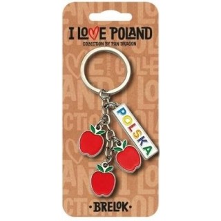 Brelok I Love Poland Collection by Pan Dragon Polska Czerwone Jabłka