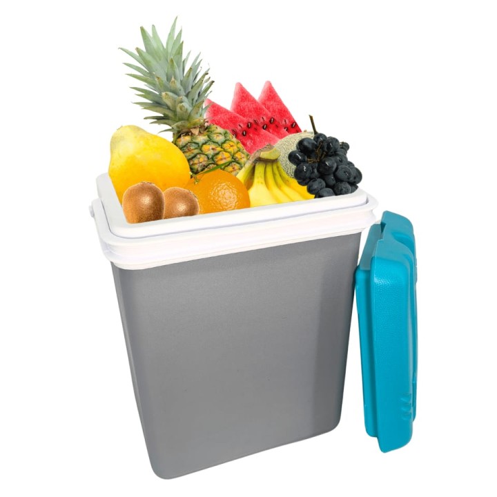 Lodówka Turystyczna 15L EXTRA COLD EDA Na Wkłady Mrożące Szara Biała Rączka