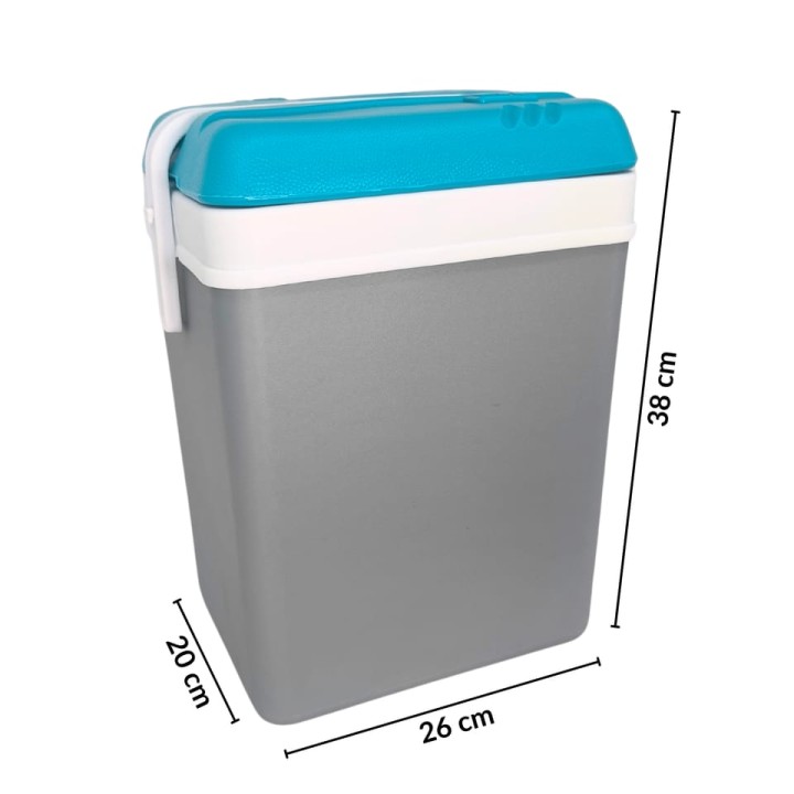 Lodówka Turystyczna 15L EXTRA COLD EDA Na Wkłady Mrożące Szara Biała Rączka