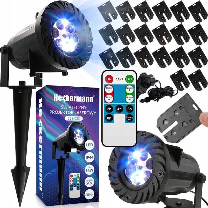 Projektor świąteczny LED 20 wzorów 12W LBS-033