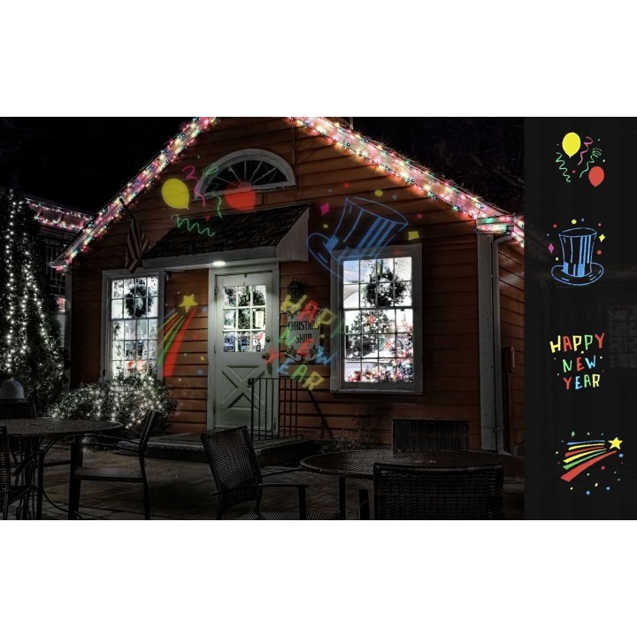 Projektor świąteczny LED 20 wzorów 12W LBS-033