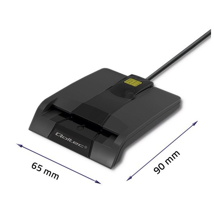 Czytnik Kart Chipowych ID z USB-C - Qoltec SCR-0634