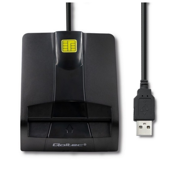 Czytnik Kart Chipowych ID z USB-C - Qoltec SCR-0634