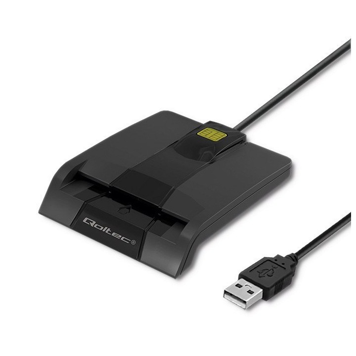 Czytnik Kart Chipowych ID z USB-C - Qoltec SCR-0634