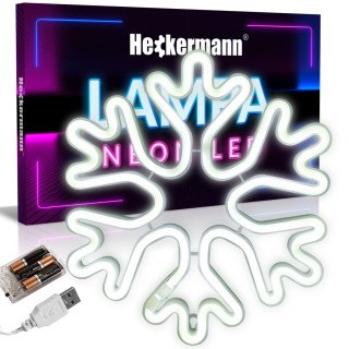 Świąteczna Girlanda z Neonowymi LED Śnieżynkami