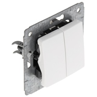 Podwójny łącznik świetlny LEGRAND Cariva 10A