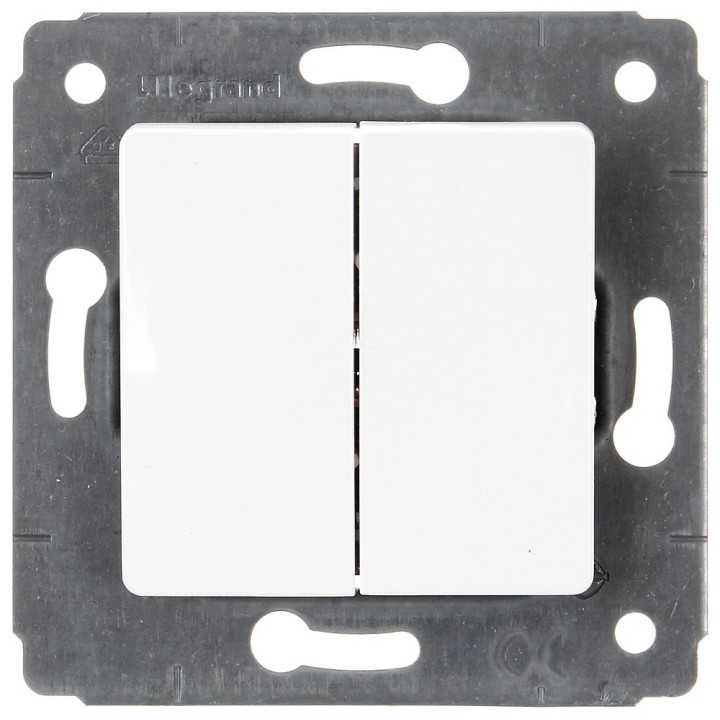 Podwójny łącznik świetlny LEGRAND Cariva 10A