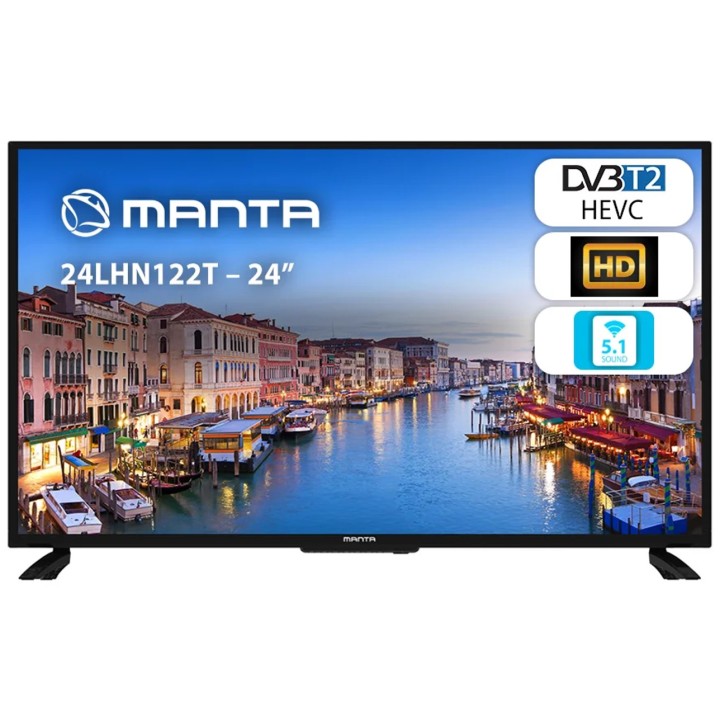 MANTA Telewizor 24" HD Czarny