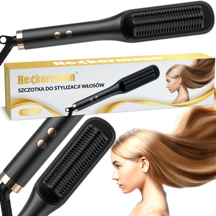 Prostownica do włosów ceramiczna YS668 Czarna - Profesjonalna prostownica do włosów ceramiczna