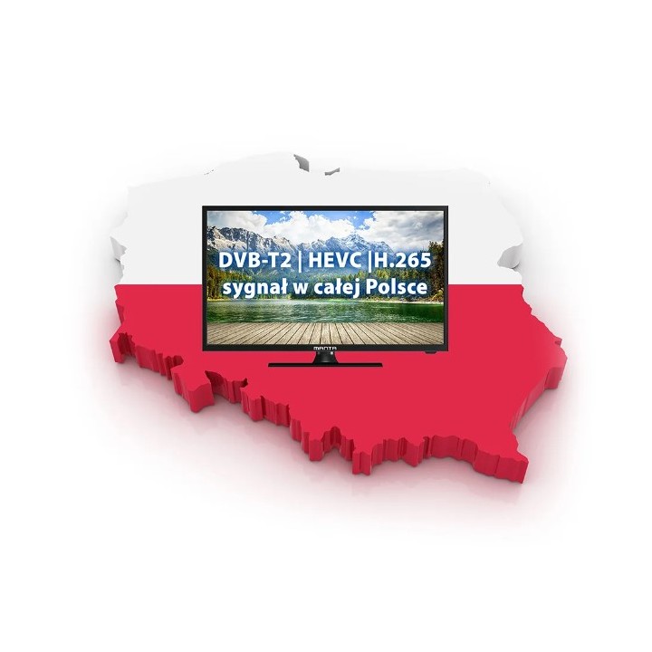 MANTA Telewizor 24" HD Czarny