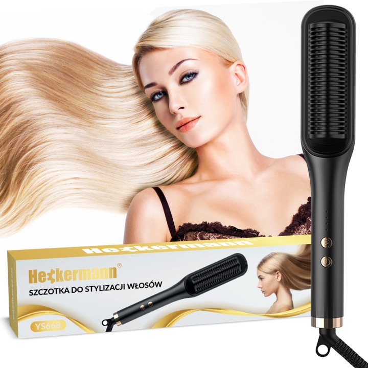 Prostownica do włosów ceramiczna YS668 Czarna - Profesjonalna prostownica do włosów ceramiczna