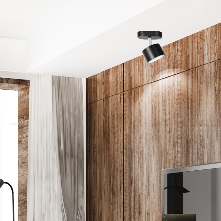 Punktowa lampa LED Heckermann 8795313A Czarna