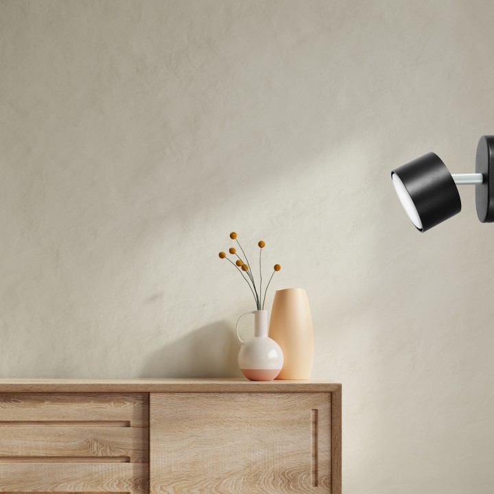 Punktowa lampa LED Heckermann 8795313A Czarna