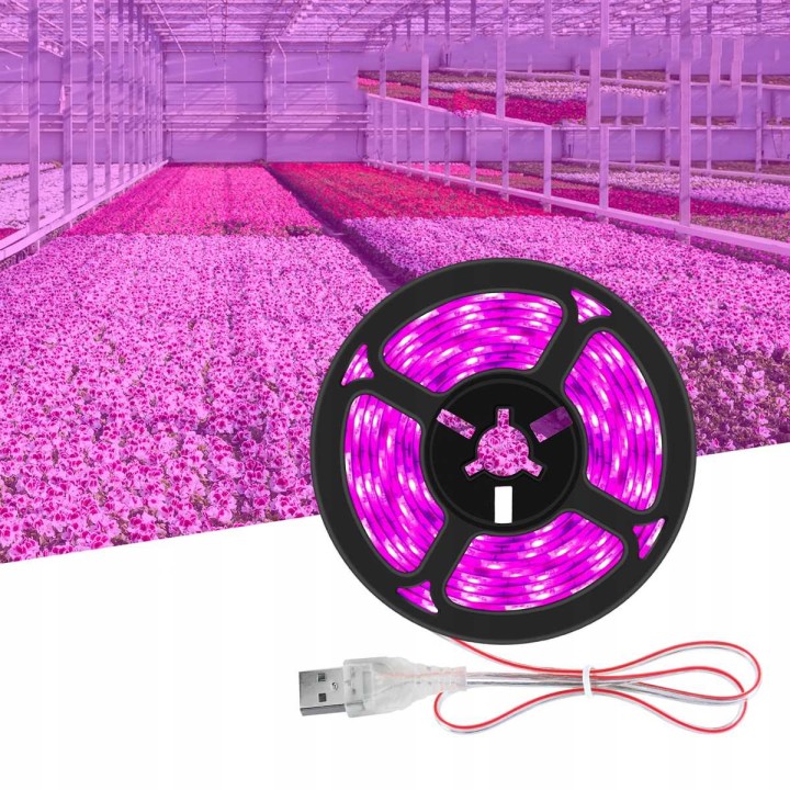 Taśma LED roślinna Heckermann 0,5m USB IP20