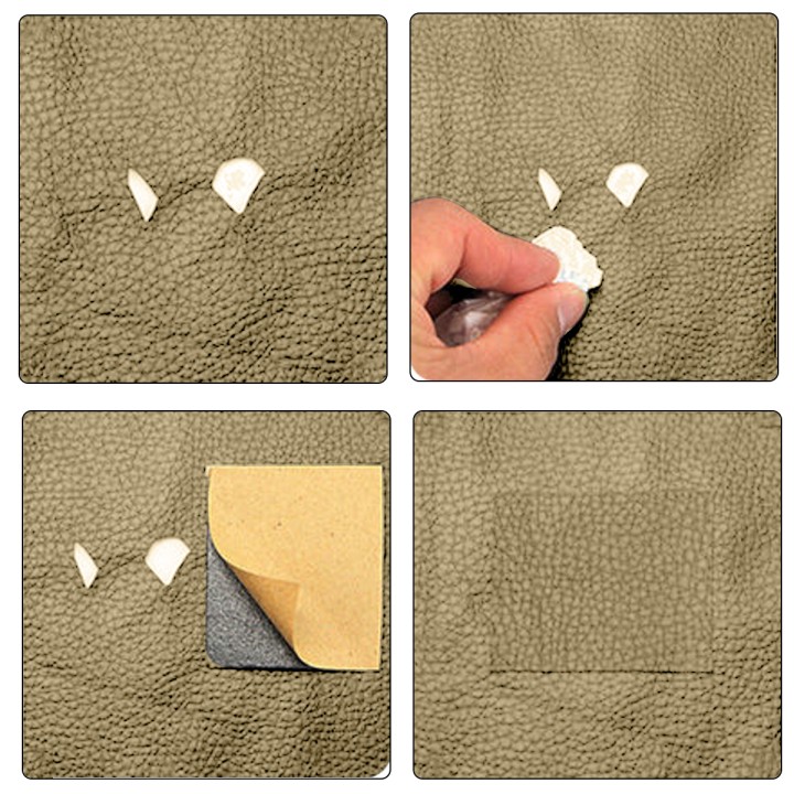 Kremowa Skórzana Łata Samoprzylepna 50x137cm by HECKERMANN