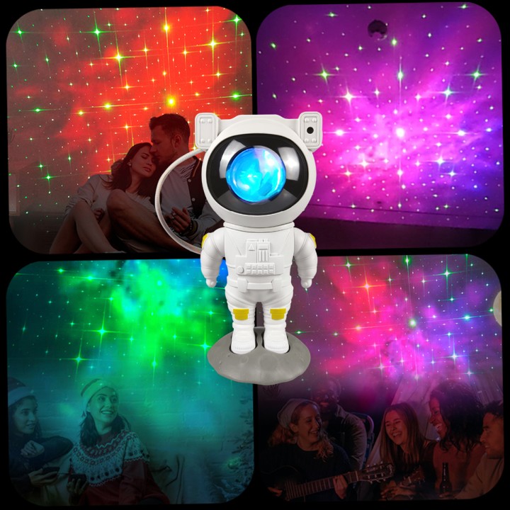 Astronauta Projektor Laserowy Gwiazd i Nieba LED - Astronomiczny Kosmonauta