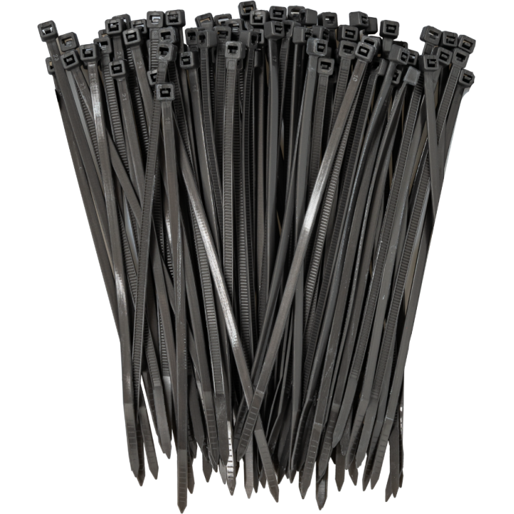 Opaski zaciskowe Heckermann 100szt - Szare → Zestaw szarych opasek zaciskowych Heckermann 100szt