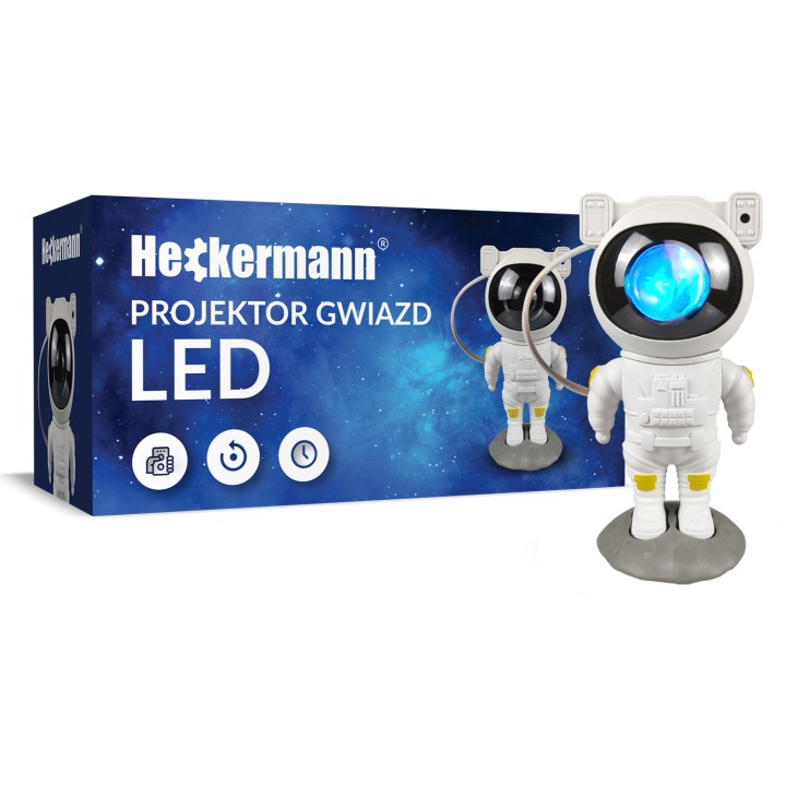 Astronauta Projektor Laserowy Gwiazd i Nieba LED - Astronomiczny Kosmonauta