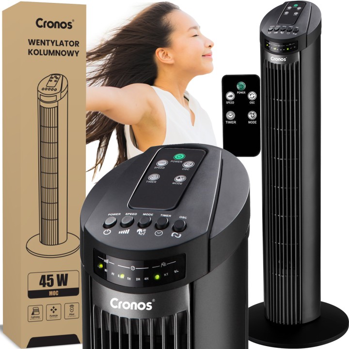 Kolumnowy wentylator podłogowy Cronos BGTF-2901R
