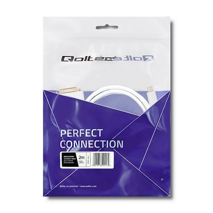 Kabel USB 3.1 typ C męski/DVI męski/4K/2m