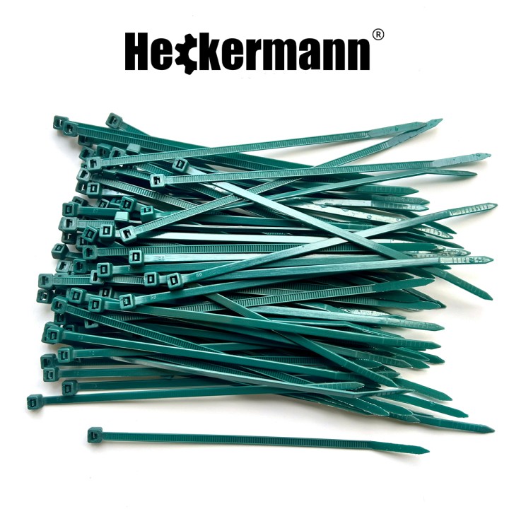 Siatka Cieniująca Heckermann 1,2x25m + 100 Opasek Zaciskowych - Zielone