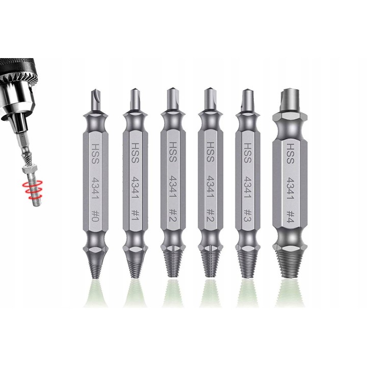 6 Końcówek śrub antygwintowych