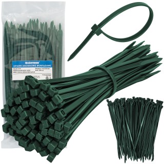 Zielone Opaski zaciskowe Heckermann 2,5x150mm 100szt