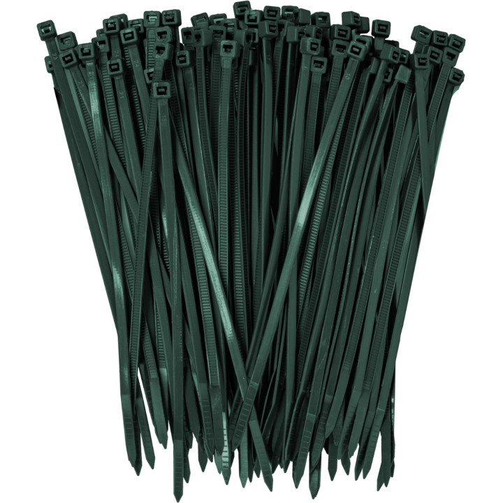 Zielone Opaski zaciskowe Heckermann 2,5x150mm 100szt