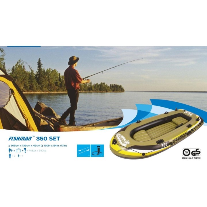 Fantastyczny Rekreacyjny Ponton Pływająca Platforma Dmuchana FISHMAN 350